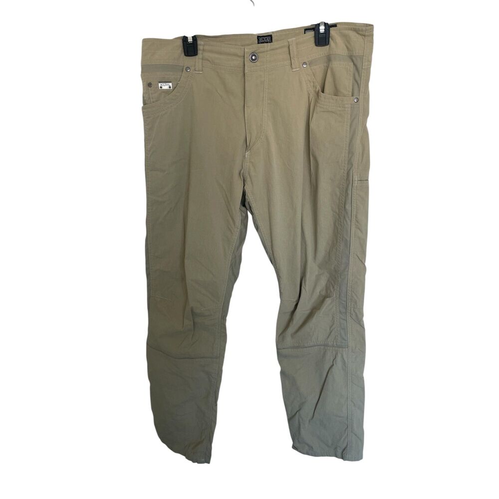 Kuhl Mens Hiking Pants Sz 36x32 Outdoors Tan Utility Nylon Gorpcore Camping